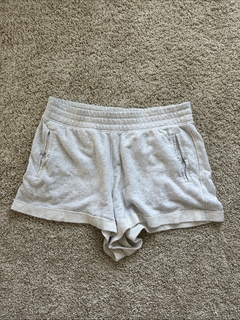 aerie Light Gray Terry Pull-On Athletic Shorts